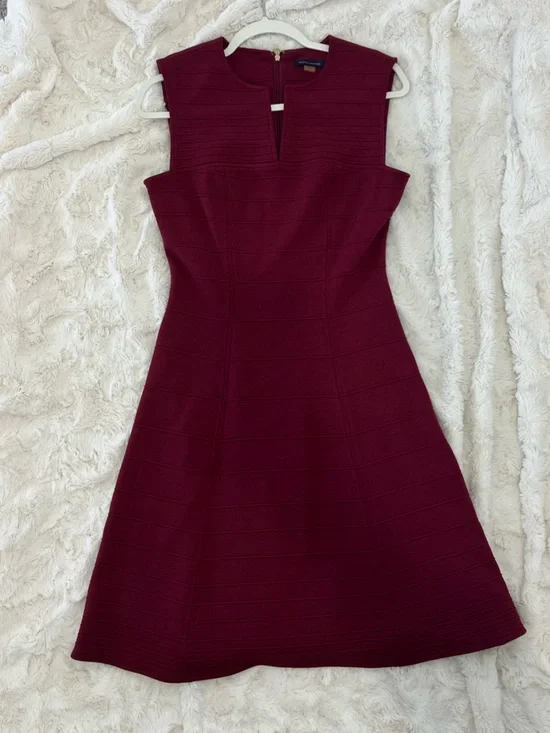 Tommy Hilfiger Sleeveless Bandage Midi Dress in Wine - Picture 5 of 7